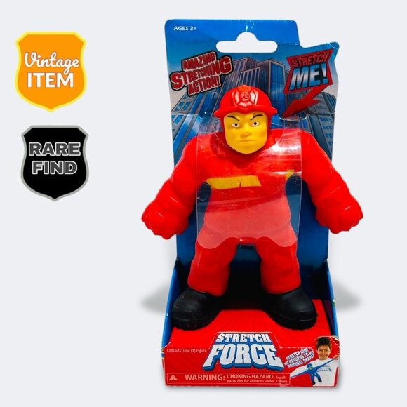 Stretch Force Red Fireman Stretch Armstrong Rubber Action Figure. NEW NIB! RARE! - Picture 1 of 7